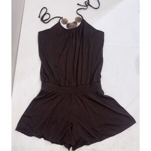 Vintage A Byer Cami Beaded Babydoll Fairy Whimsigoth Lace Ruched Y2K Romper Medi